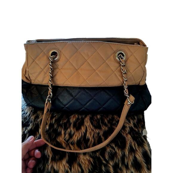 Nine west brown/black tote bag - Picture 2 of 9